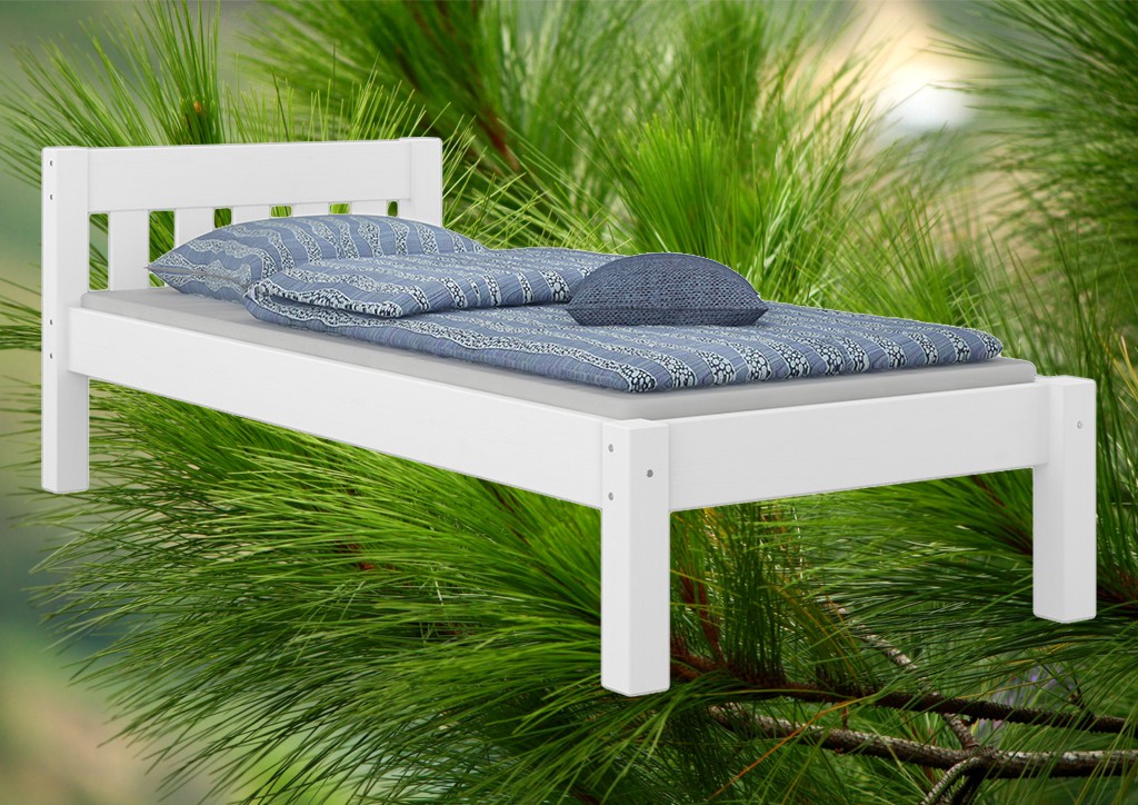 60 38 12 W 10375 60 38 12 W weisses Bett Kiefer mas